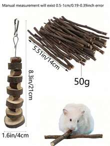 1 pieza Accesorio colgante para morder de mascotas pequeñas, adorno para masticar y recortar dientes, alivio del aburrimiento y la ansiedad por roer, suministro para jaula de hámster, conejo, chinchilla, ardilla y cobaya, decoración colgante de rodajas apiladas, regalo ideal para cumpleaños de mascotas, Navidad, Halloween y Día de Acción de Gracias - A - Ver 9