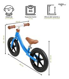 Balance Bike Without Pedals For Children, Blue - Blue - View 2