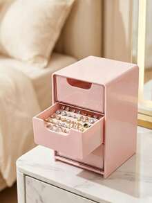 Mini 3-Tier Drawer Storage Box Multifunctional And Durable Cosmetic Storage Box For Use Office Study Bedroom School Desktop Stationery Storage Box Summer Bedroom Decor Back To School Essential Storage For Dormitory Student Miscellaneous - Multicolor - View 3