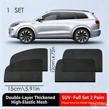 1 SET Car Sunshade, Essential Sun Protection Window Film, Mosquito Net, Heat Insulation & UV Protection Car Window Film, Car Summer Mosquito Net, Ventilation & Pollen Protection, Car Window Breathable Mesh, Side Window Sunshade, Anti-Insect & UV Protection, Suitable For Most Vehicles (Mainly For Mosquito Protection, Sunshade Effect Is Average), Suitable For Sedans And SUVs. Car Sunshade, Car Accessories, Holiday And Birthday Gift. - A - View 8