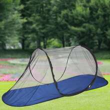 200*72*70cm No-Installation Quick-Open Portable Mosquito Net For Camping And Business Travel - Blue - View 7