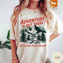 Serial Killers T-Shirt, Adventure Is Out There Graphic Tee-Unisex Women & Men'S Daily Wear,Summer T Shirts,Tops For Women - Baby Blue - View 3