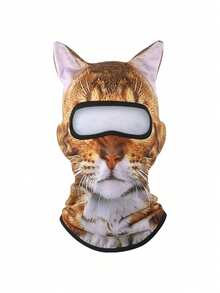 1pc Or More Unisex 3D All-Season Sun Protection Animal Headwear Outdoor Sports Windproof Face Mask 3D Digital Print Ski Mask - Multicolor - View 7