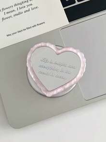 Pink Heart English Mirror