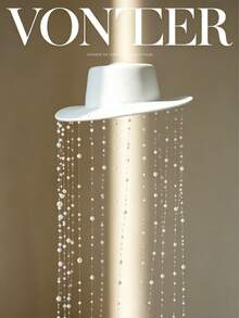 White Felt Wide Brim Fedora Hat With Pearl Tassel Veil, Elegant French Bridal Wedding Hat, Chic Headpiece For Prom Party Bridal Shower Photoshoot - A - 查看 4