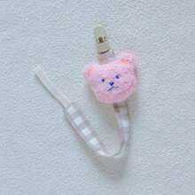 1pc Fabric Teddy Bear Pacifier Clip Baby Teether Chew Doll Lanyard - Bear Plush Toy Pacifier Chain - View 5