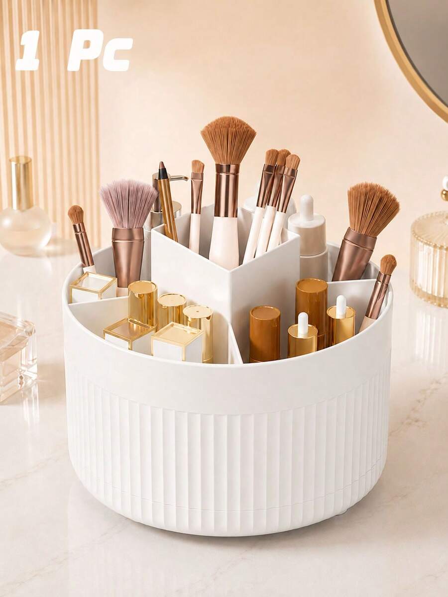 1pc Desktop Makeup Brush Holder, Cosmetic Storage Rack For Storing Eyeshadow, Lipstick And Brushes, Room, Home, Bedroom, Bathroom, House, Desk, Accessories, Fun Gift - Multicolor - View 1
