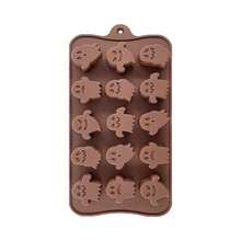 1/2pcs Halloween Candy Molds Pumpkin And Ghost Silicone Chocolate Molds, Trick Or Treat Molds For Halloween, Molds For Making Chocolate, Gummies, Cookies, Jelly - Brown - View 10