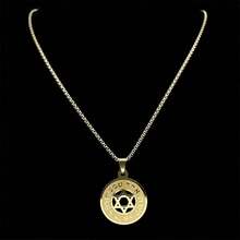 Star Of David Pendant Necklace, Unisex Stainless Steel Gold And Silver Blessing Jewelry, Casual Daily Wear, Holiday Gift - Pendant Necklace - View 2
