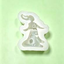 Star Hat Little Ghost Aromatherapy Candle Mold, Desktop Car Ornament, Plaster Ornament Silicone Mold - White - View 5