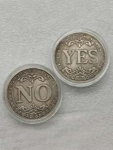 Yes Or No Lucky Coin Decision Making Commemorative Coin Double-Sided Badge Collectible Gift Halloween Coin - Multicolor - View 11