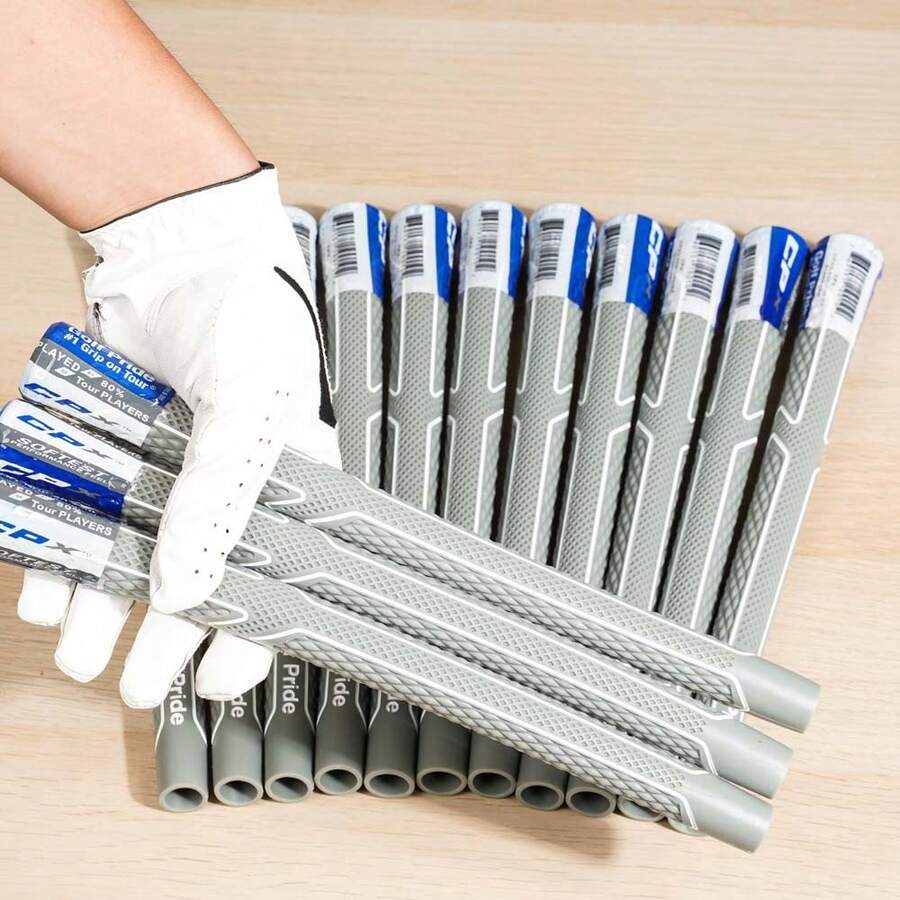 10pcs Golf Club Grips , High Traction Anti-Slip Design, Soft Feel, All-Weather Performance - Grey - View 1