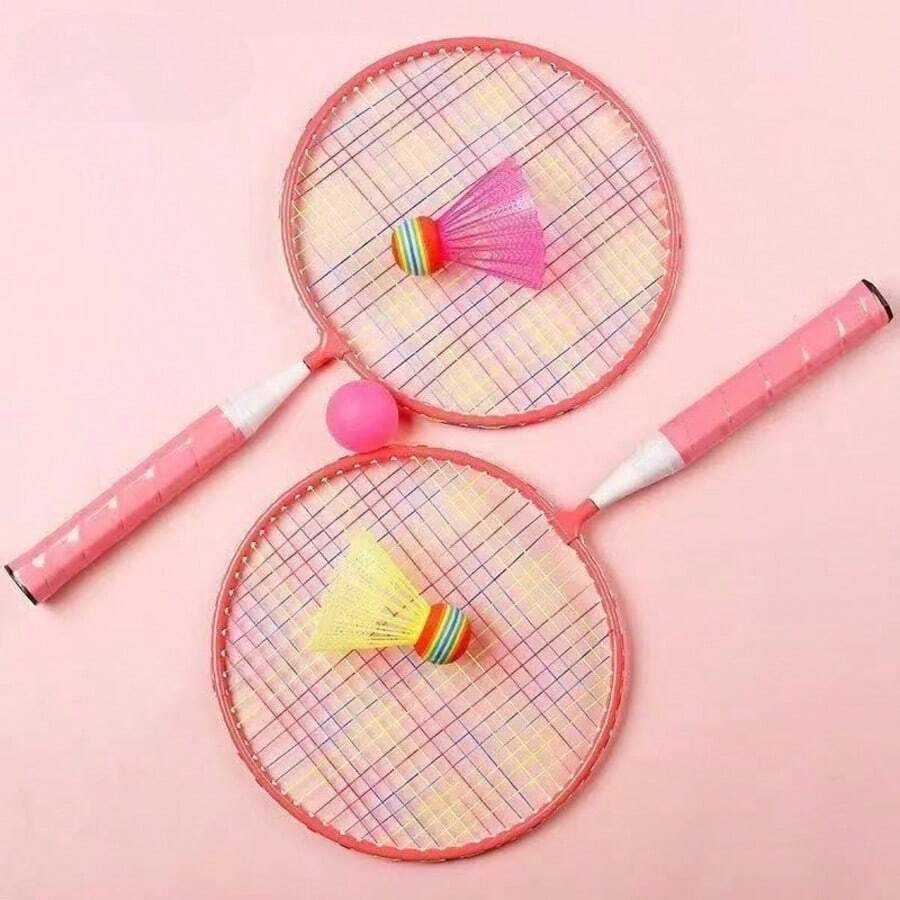 XISIYUJZ 1pc Badminton Racket Set, Indoor/Outdoor Interactive Sports Game, Random Color Shuttlecock - Multicolor - View 1