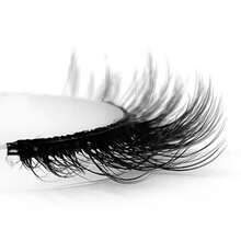 10 Pairs Cat Eye D Curl 3D Faux Mink Fluffy Black Band Reusable Lashes - Pink - View 7