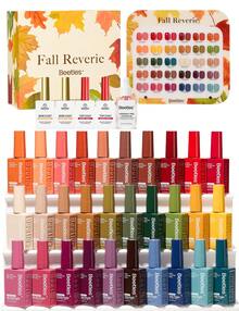 Beetles 30 Colors 10ml Each HEMA Free Spring Gel Polish Kit With Top And Base Coat, Swatch Card Soak Off UV LED Manicure - 30 Colors 10Ml Retro Reverie - 查看 9