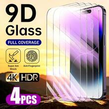4 buah Pelindung Layar Kaca Tempered Anti-Cahaya Biru, Kompatibel dengan iPhone 17 Pro Max, Juga Kompatibel dengan iPhone 17E/17P Pro/16/16 Plus/15 Pro/15/14/13/12/11/XR/XS, Perlindungan Penuh | Perlindungan Mata | Anti-Sidik Jari | Kompatibel dengan Casing - Clear - View 13