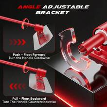 Stainless Steel Concrete Bull Float Tools, 120x30cm Round End Bull Float With 4 Float Handles & Angle Adjustable Bracket, Smooth & Efficient Concrete Finishing Tools For Concrete Finishing - A - View 4