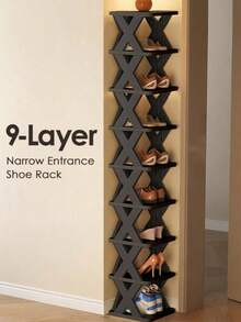 9/6/3 Tier Vertical Shoe Rack, Space-Saving, Narrow Shoe Rack, Small Shoe Rack, DIY Freestanding Shoe Storage Rack, Suitable For Entryway, Closet, Hallway, Easy To Assemble And Sturdy, Room Decor, Halloween Decor, Autumn Decor (Random Color) - Multicolor - View 5