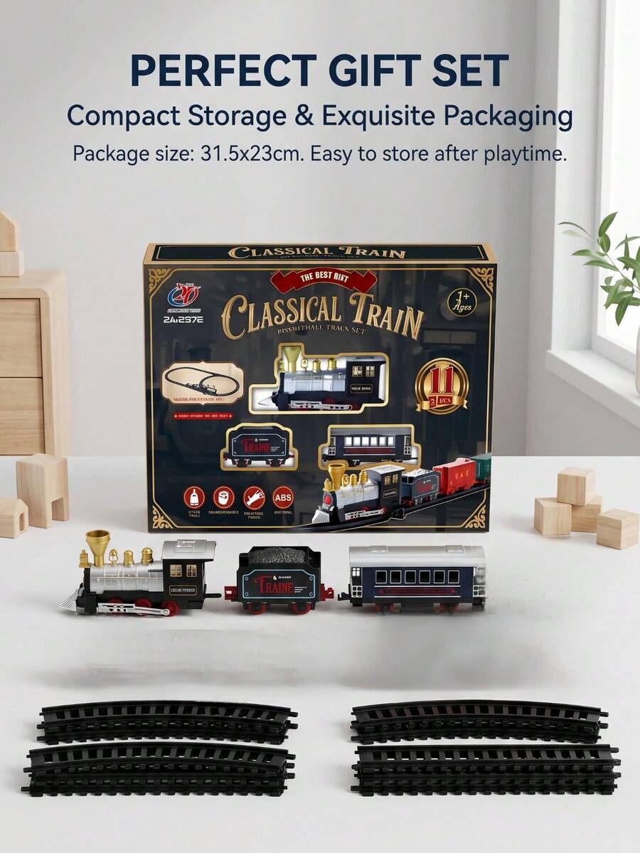 Classic Black & Red Simulation Track Car, AA Batteries Not Included - Black - View 1