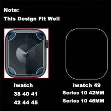 2pcs/Set Privacy Screen Protector Compatible With Apple Watch Ultra 49mm 45mm 41mm 40mm 38 44mm Series 8 7 SE 4 5 6 Anti-Peeping Hydrogel Film Birthday Gift Family Friends Watch Screen Protector Watch Protective Case Watch Accessories Waterproof Shockproof Anti-Fall Anti-Scratch Anti-Fingerprint Full Coverage - Black - View 4