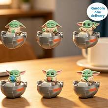 Miniso Kotak Buta Keycap Star Wars Grogu, Kerajinan PVC Halus, Ukiran Detail, Dekorasi Keyboard Mekanik & Ornamen Gantung Tas (Pengiriman Acak 1 Buah) - MultiWarna - View 1