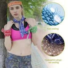 1PC Women's Outdoor Sports Headband, Absorbent Ice Scarf, Multifunctional Printed Headband - Multicolor - View 12