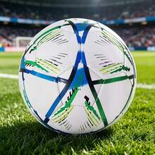 1pc Professional Grade Size 5 Soccer Ball, Vibrant Color Design - Durable PVC, Machine-Stitched Panels, For Training And Matches, All-Field Use, Soccer Accessories, Dynamic Sports Design. - Multicolor - View 6