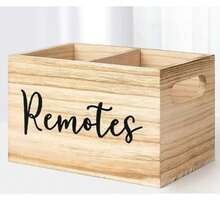 Wooden Remote Control Holder, Desktop TV Remote Storage Box, Multi-Functional Storage Organizer, Box-Style, Cabinet-Style, Shelf-Style Outdoor Storage Supplies - Multicolor - View 8