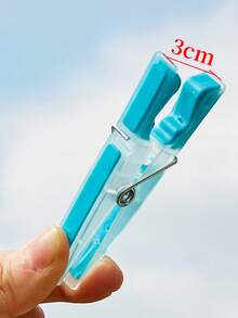 6/12/24pcs Soft Rubber Non-Marking Clothes Pegs, Thickened Windproof Laundry Clips, Random Color Multi-Purpose Hanging Clips, Durable And Flexible, Suitable For Towels, Clothing, Socks, Beach Towels, Bedding, Balcony Clothesline And Home Use - Multicolor - View 6