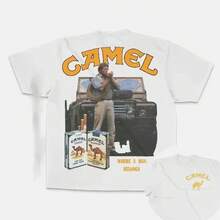 Nuova maglietta vintage 2026 con stampa di sigarette auto, top vintage in cotone a maniche corte, abbigliamento casual streetwear oversize per donne e uomini - 7 - Visualizzare 12