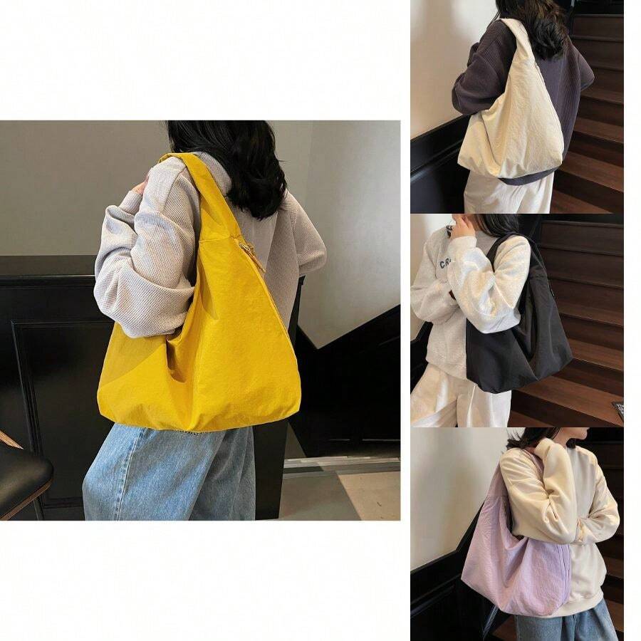 2026 Tote Bag Large Capacity Women's One Shoulder Work Canvas Tote Bag Fitness Tote Bag - Black - View 1