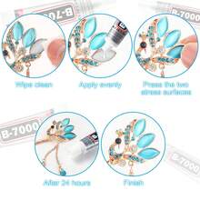 10 PCS 3ml B7000 Clear Super Glue, Rhinestone & Jewelry Making Craft Glue With Precision Tip, Bedazzling Kit Supplies For DIY, Shoes, Crafts, Jewelry, Headband, Brooch, Setting, Diamond, Earrings, Pendant, Super Strong Bonding Agent - 10 pcs 3 ml - 查看 2