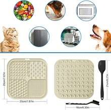 20 x 20 cm Leckmatte für Haustiere mit Saugnäpfen, beruhigende Futtermatte für das Badtraining, Stressabbau-Leckspielzeug, geeignet für Hunde und Katzen - 300 ml - Übersicht 6