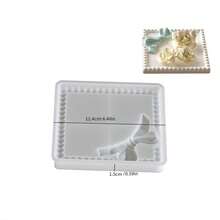 1PC/2PCS DIY Square Round Bow Bubble Bead Coaster Aromatherapy Plaster Dish Silicone Mold - White - View 9
