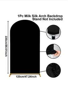 1pc 80*180cm Elastic Arch Backdrop Cover, Beige/Ivory/Light Pink Party Backdrop Cloth, Wedding Arch Cover, Wedding Party Arch Cloth Panel, Backdrop Decor, Suitable For Birthday, Party, Bridal Shower, Gender Reveal, Garden Outdoor Ceremony, Holiday Gift, Back To School, Washable And Reusable (Arch Stand Not Included) - Multicolor - View 28