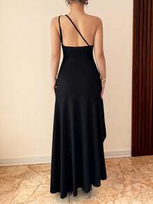 Women Midi Dresses - Black - View 4