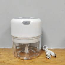 100/250ml 無線便攜式電動食物切碎機,迷你電動大蒜切片機,USB充電式多功能絞肉機與切碎機,適用於蔬菜、肉類、大蒜、薑、辣椒、水果等 - 彩色 - 查看 12