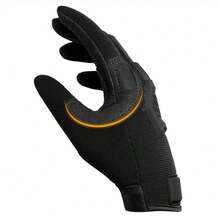 1 Pair Unisex Soft Shell Touchscreen Full Finger Tactical Gloves, Sports, Hiking, Fitness, Motorcycle Riding Gloves - Black - View 4