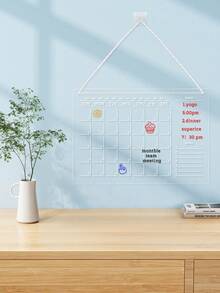 Pizarra de planificación diaria/mensual para pared sin taladro, acrílico transparente borrable, juego completo, 4 estilos: lista de verificación mensual con columna de recetas, planificador semanal estándar con área de notas, planificador semanal artístico minimalista, pizarra de notas sin cuadrícula en blanco (incluye 6 marcadores de pizarra blanca de colores), planificación de tareas diarias/mensuales para el hogar - Multicolor - Ver 5