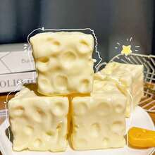 1pc Soft Square Cheese Stress Relief Squeeze Toy, Slow Rebound Squeeze Toy, Perfect Gift For Halloween, Christmas, Boys And Girls, Suitable For Games And Parties, Can Be Used As Gift Or Party Favor, Graduation Gift, Gift For Boyfriend/Girlfriend, Can Be Used As Classroom Prize, Adult Party Gift, Birthday Gift Or Holiday Gift For Friends - Multicolor - View 2