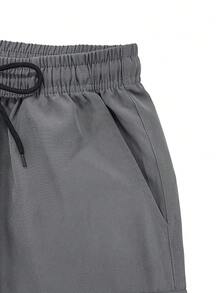 Hidkat Women's Casual Cargo Shorts, Drawstring Waist, Large Cargo Pockets, Lightweight And Breathable, Suitable For Summer Home Daily Wear, Outdoor Hiking And Exercise - Grey - View 5