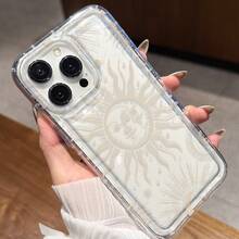 เคสโทรศัพท์แบบเต็มตัวลายดาราศาสตร์ดวงอาทิตย์ ดวงจันทร์ และดวงดาว แบบสร้างสรรค์ วัสดุซอฟต์เชลล์ - โปร่งใส - ดู 2