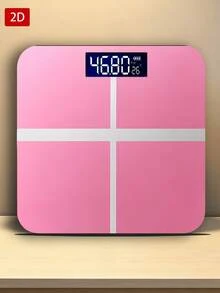 Smart Pink Digital Body Weight Scale, Ultra-Thin Tempered Glass Bathroom Scale With Clear LED Display, Non-Slip Feet, Temperature Detection, High-Precision Sensor, Max Capacity 180kg/400lb, Accurate Home Fitness Scale, Tempered Glass Surface, Temperature Detection - A - View 6