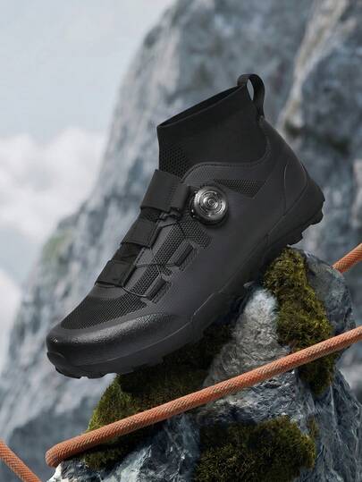 Sapatos de Ciclismo com Trava MTB Antiderrapantes, Sola Grossa com Aderência para Bicicleta Off Road