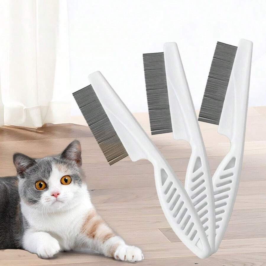 1 pieza Peine para pulgas, Cepillo autolimpiante, Cepillo de aseo para mascotas, Cepillo de masaje para mascotas, Peine para quitar el pelo, Herramienta para eliminar nudos, Peine desenredante, Cepillo autodesprendedor, Herramienta de limpieza para mascotas, Etiqueta de recolección de pelo, Cepillo para perros, Cepillo para gatos, Peine de recolección de pelo para mascotas, Accesorios para animales - Multicolor - Ver 1