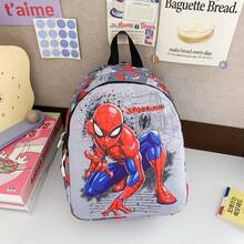 Disney Back To School Marvel Spider-Man All-Over Print Backpack, Boys' Backpack, Superhero Theme, Women's Fashion Functional Backpack, School Bag, Multiple Cool Patterns Available, Waterproof Wear-Resistant Oxford Fabric, High-Definition Digital All-Over Print Pattern, Spine Protection Breathable Pressure-Relieving Shoulder Straps, Double Zipper Large Capacity Main Compartment, Mesh Water Bottle Side Pocket, Layered Storage, Daily School Travel, Marvel Merchandise, Versatile Lightweight School Backpack - Backpack - View 9