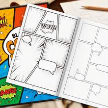 Buku Komik Kosong 32 Halaman dengan Berbagai Tata Letak Panel + Efek Ledakan Balon Ucapan, Buku Sketsa Cerita Gambar Sendiri, Buku Gambar Manga Buatan Tangan, Alat Seni Kreatif Penting dan Hadiah untuk Musim Kembali ke Sekolah, Meningkatkan Kreativitas, Desain yang Indah - Sepotong Tunggal - View 5