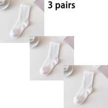 1/3/5/6/8/10/20 Pairs Women's Solid Color Ruffle Edge Minimalist Fashion Versatile Comfortable Soft Socks, Suitable For Daily Wear, With Ruffle Edge, Suitable For Spring, Autumn, Winter, Beautiful Charming Cute, Suitable As Gifts For Students And Friends - Multicolor - View 16