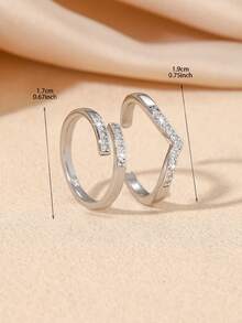 1pc Shiny Gold Toe Ring Set - Butterfly Design, Delicate Adjustable, Suitable For Women's Summer Beach Wear - Geometric - View 4