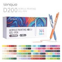 Languo 6-144色凝膠筆套組,可伸縮壓克力繪畫手帳筆,0.7mm細筆尖,Journaling Pen PLUS,不鏽鋼筆尖內置彈簧,出墨順滑,彩色螢光中性筆,適合塗鴉、手繪海報、水彩筆,大容量,強烈3D效果/強層次感,適用於日記、賀卡、DIY藝術創作、返校文具與學習用品 - 彩色 - 查看 25